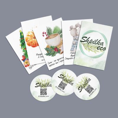 Листівки та наклейки для Shpilka Eco